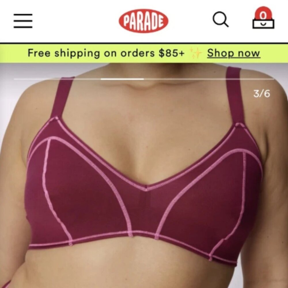 Parade vintage soft triangle bralette Lambrusco pop